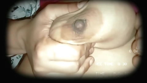 Busty young girl with a small body fucks in her pussy