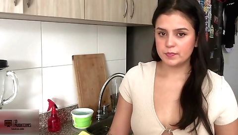 Hot indian beauty with tattoo fucked hard on camera