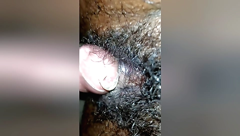 Indian hairy babe showing her hairy pussy and bush