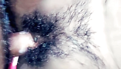 Indian girl on her couch in her big ass and a hairy pussy