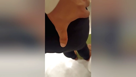 Indian babe in black jeans gets her legs pounded in pov