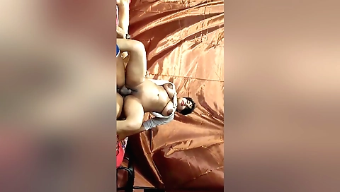 Three girls and a boy in a big pussy-fucking scene 1