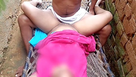 Indian woman fucks her friend's hard cock with her pussy