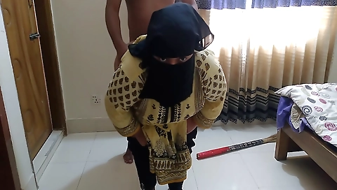 Busty indian stepmom and her stepson in a hot video