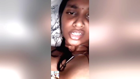 Hairy brunette girl enjoys a solo session in the bathroom