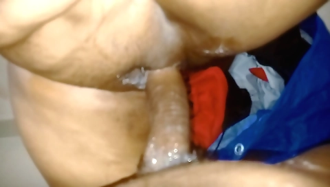 Busty brunette gets fucked on the bed in amateur pov