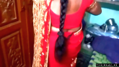 Indian babe is changing her lingerie in the bedroom