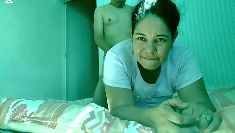 Busty brunette enjoys sex with her boyfriend in homemade porn