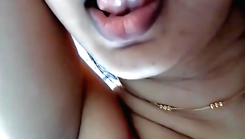 Indian wife with a long thin body teasing her body