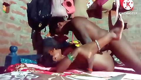 Indian brunette gets fucked in her bedroom by her step brother-in-law