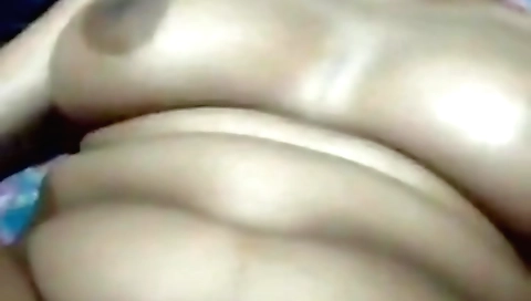 Chubby lady fucked pussy while on a bike ride on her feet