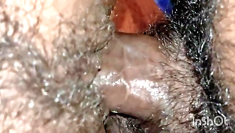 Hairy Indian amateur is showing her hairy pussy on screen