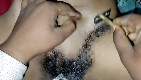 Indian girlfriend with hairy pussy is drilled from behind