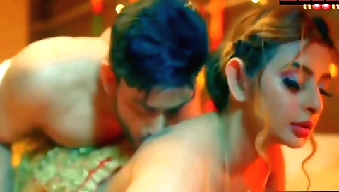 Indian redhead in lingerie 100% pierced with a big dildo