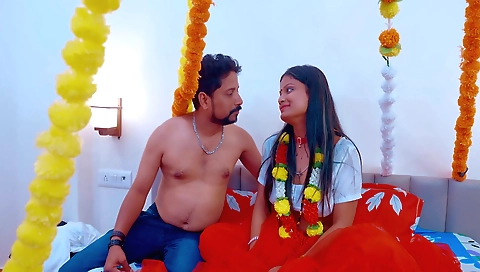 Indian wife fucks her husband's friend in the night