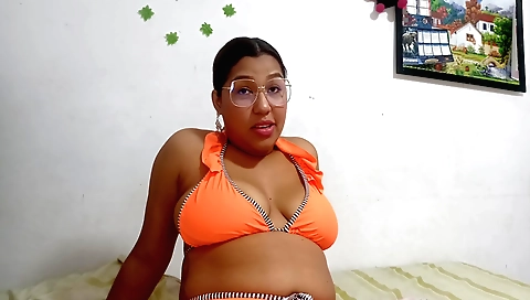 Indian girl is playing with her lover's cock in this video