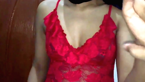 Busty indian milf with big tits is playing with a cock