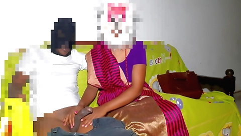 Cute teacher in a red bikini showing her body to a guy