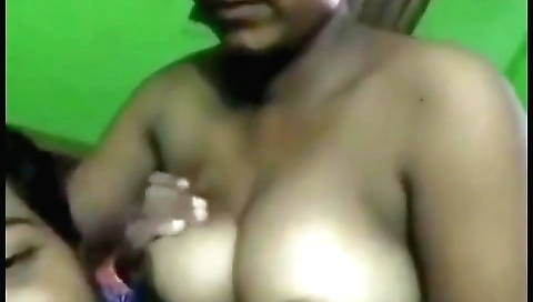 Indian chick and her husband are doing some rough foreplay