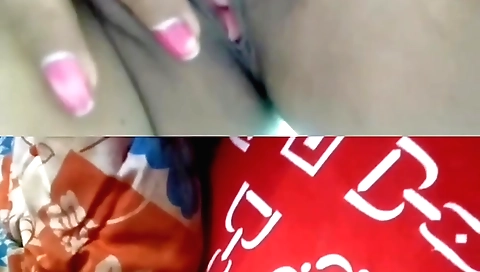 Busty brunette teen showing off her body in solo video