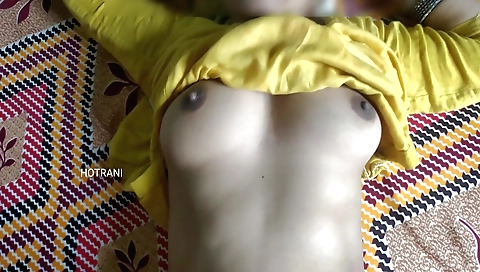 Indian amateur teen masturbates with lover in POV vid