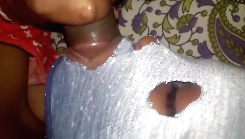 Indian girl giving a blowjob to a man after the handjob