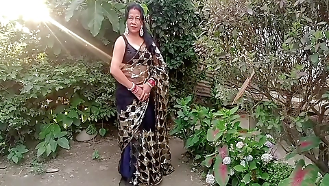 Slender indian milf fucks outside with a hot stepbrother-in-law
