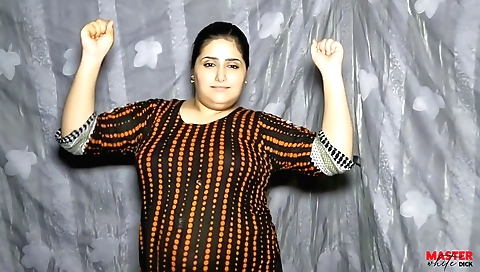 Busty amateur chick is doing a solo dance with her sexy pussy