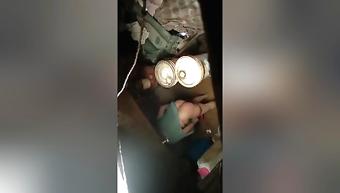 Curly chubby Indian hottie has a hot bathing session