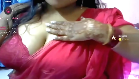 Sexy brunette is wearing sexy underwear in her solo