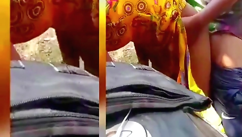 Hot brunette with sexy braids and a hot butt on the jungle street