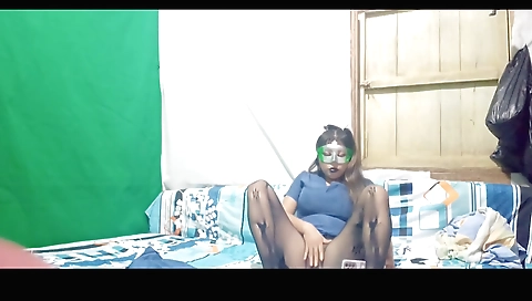 Nurse with small boobies is showing me her ass and pussy