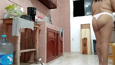 Amateur solo girl with a small tits and a long skirt