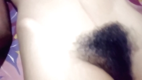 Sexy stepsis in amateur solo video with hairy stepsister