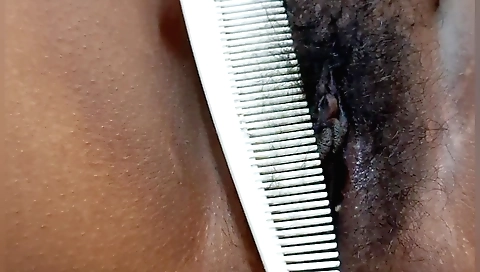 Indian chick takes a shower and lets herself cum on her hairy pussy