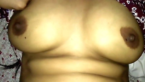 Amateur brunette hairy slut is having fun with his dick