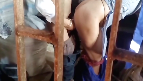 Red head indian chick in a student village in pakistan