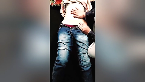 Indian girl massage by handsome Indian boyfriend in hd video