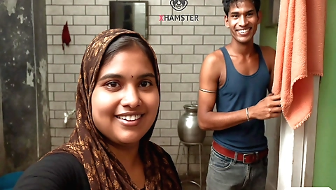 Indian Desi Newaly Merried Beautiful Couple Outdoor By -snapchat143