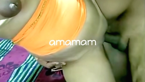 Horny woman cums from the sex in a amateur big titties scene