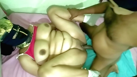 Indian girl with big natural tits and booty is getting fucked