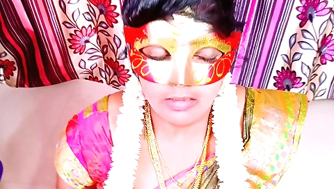 Indian housewife masturbates and fucks a fake baba